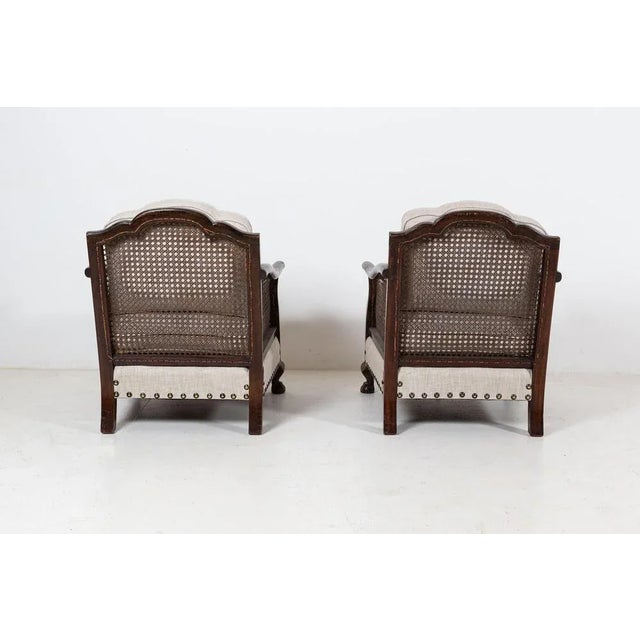 English Mahogany Bergere Suite, 1930s, Set of 3 For Sale - Image 17 of 18