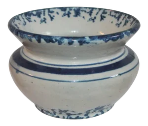 19th Century Sponge Ware Spittoon