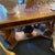 Mid 20th Century Gilt Wood & Rouge Marble Table For Sale - Image 10 of 13