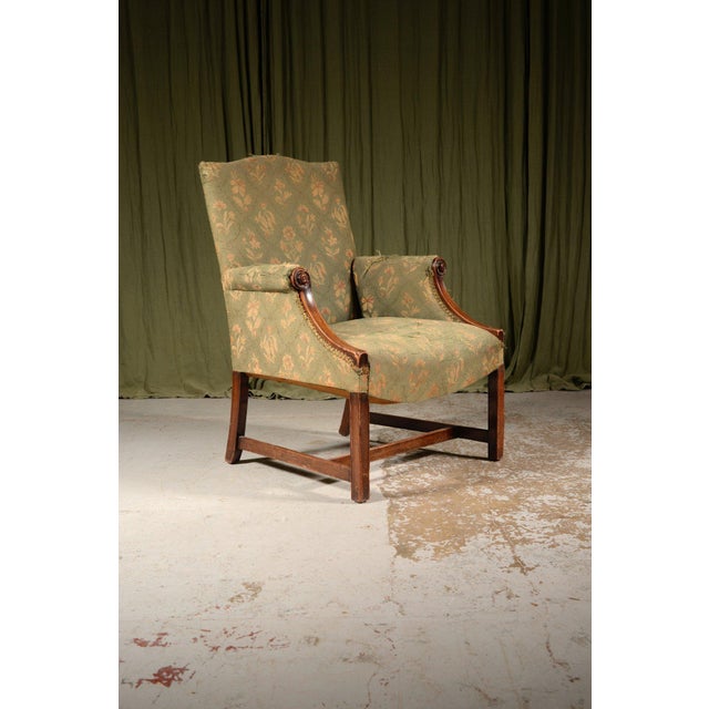 George III Style Mahogany Gainsborough Armchair, 1890s For Sale - Image 3 of 8