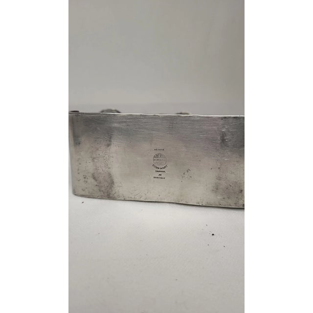 Metal Hammered Pewter Candleholders, 1950s, Set of 2 For Sale - Image 7 of 8