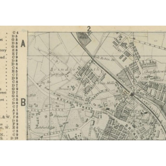 Large Victorian Map of Manchester by George W. Bacon, 1885 For Sale - Image 6 of 12