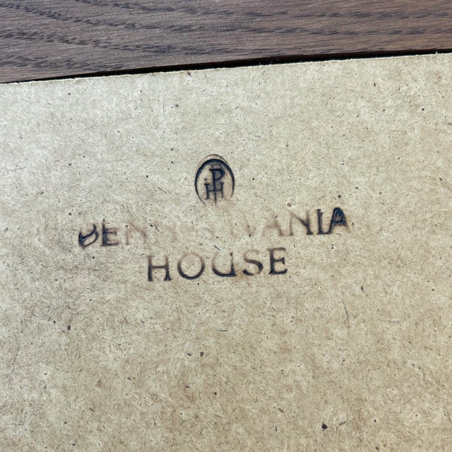 Vintage Pennsylvania House Traditional Solid Oak Wall Mirror For Sale - Image 9 of 11