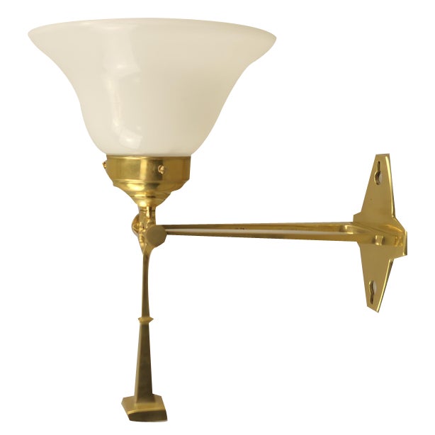 Semi-Cardanic Wall Lamp from Wiener Werkstätte, Vienna, 1920s For Sale