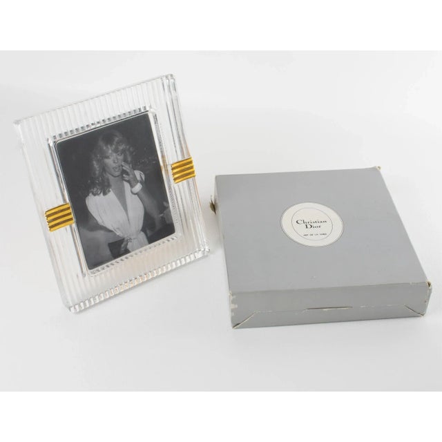 Christian Dior Paris Molded Crystal Picture Frame For Sale - Image 9 of 14