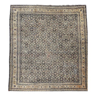 Late 19th Century Indian Agra Rug, Handwoven Wool Pile, Herati Design, 11' x 13' For Sale
