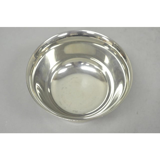 Late 20th Century Vintage Regency Style Silver Plated Pewter 1993 Merion Golf Club Award Bowl For Sale - Image 5 of 12