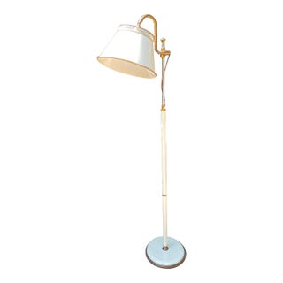 Vintage Mid Twentieth Century Toleware Metal Floor Lamp For Sale