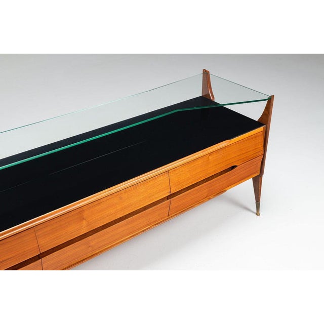 Italian Walnut Sideboard attributed to G. Cecchini and C. Cantu, Italy, 1950 For Sale - Image 9 of 18