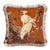 House of Hackney Zeus Medium Fringed Velvet Cushion - Tobacco For Sale