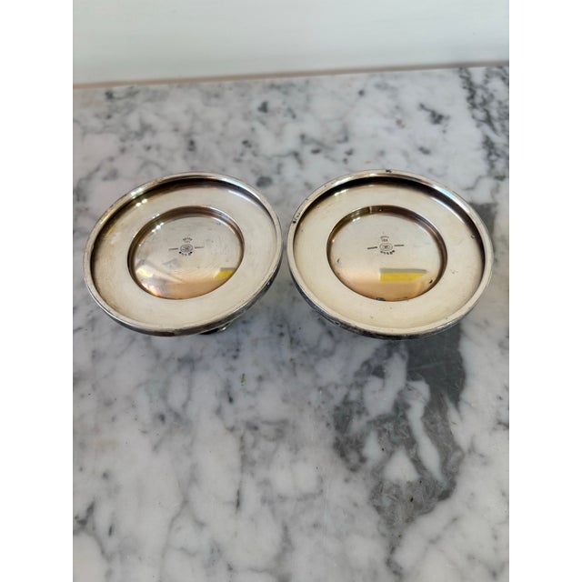 Georg Jensen 1940s Georg Jensen Sterling Silver Art Deco Candlesticks 748 For Sale - Image 4 of 6