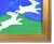 Original one-of-a-kind folk art oil painting of two bunnies, rabbits, or Hares on an artist panel. The talented artist...