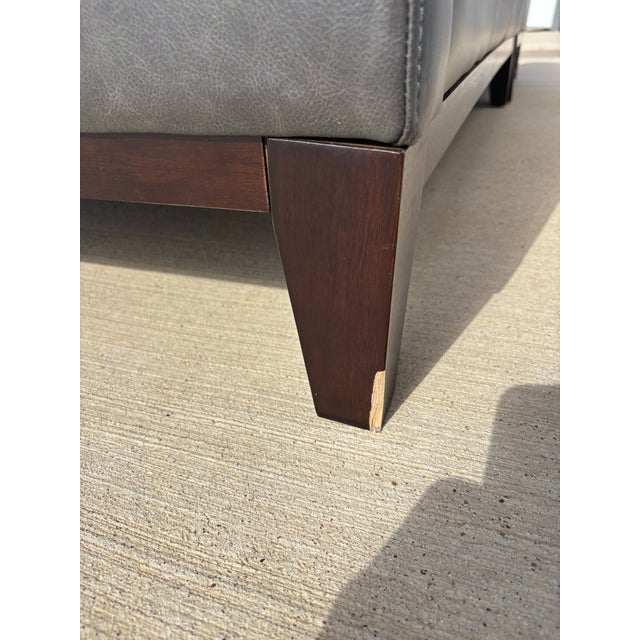 Harlow Leather Dark Grey Modern Sectional, Paul Michael Company For Sale - Image 11 of 11