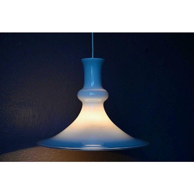 Danish Blown Glass Pendant Lamp by Mickael Bang Holmegaard for Royal Copenhagen, 1970s For Sale - Image 3 of 12