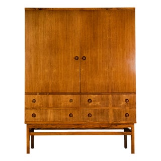 Danish Teak Vertical Sideboard, 1950s For Sale