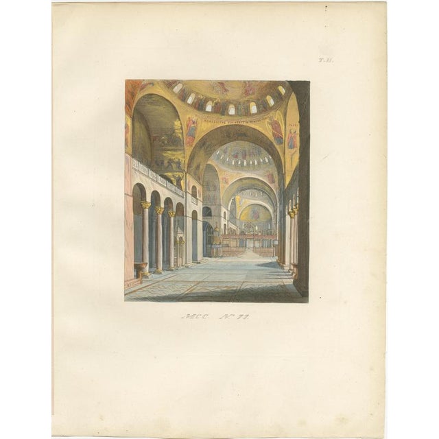 After Camille Bonnard, Venetian Interior & Architectural Views, 1845, Set of 3 For Sale - Image 3 of 9