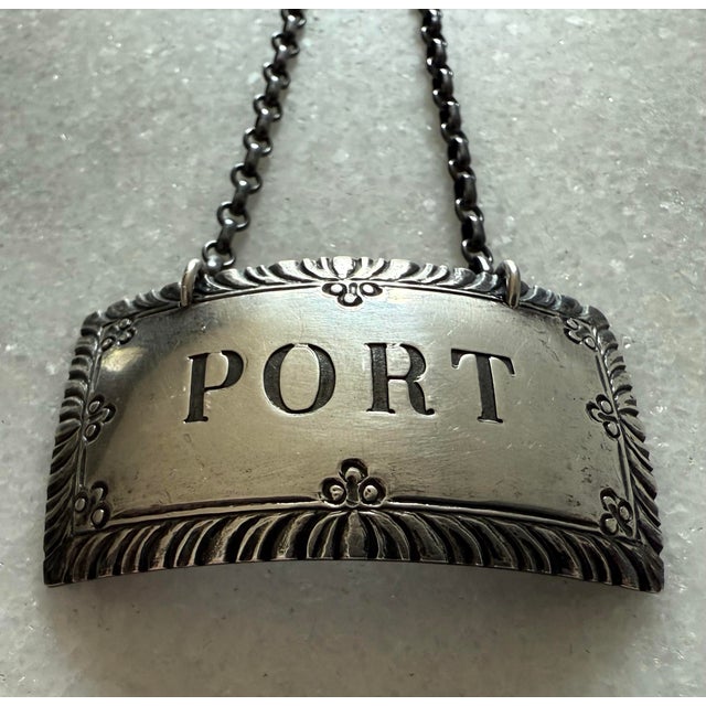 Mid 20th Century Sterling Silver "Port" Decanter Label/Tag by Stieff Company for Colonial Williamsburg For Sale In Austin - Image 6 of 11