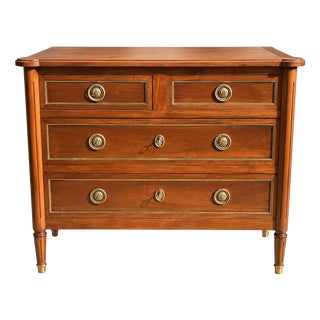 Louis XVI Chest of Drawers in Cherry Wood by Gaston Boulay, 1984 For Sale