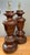 Vintage Faceted Wood Lamps - A Pair For Sale - Image 13 of 14