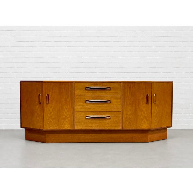 Mid-Century Modern Mid Century Modern Teak Credenza by G-Plan | Sculptural Sideboard, Made in England, C. 1960’s For Sale - Image 3 of 12