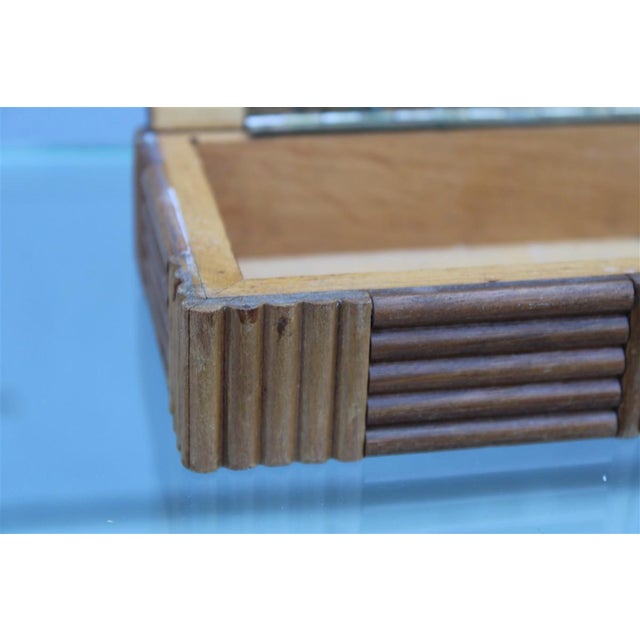 Wooden and Brass Tobacco Box, 1970s For Sale - Image 4 of 8