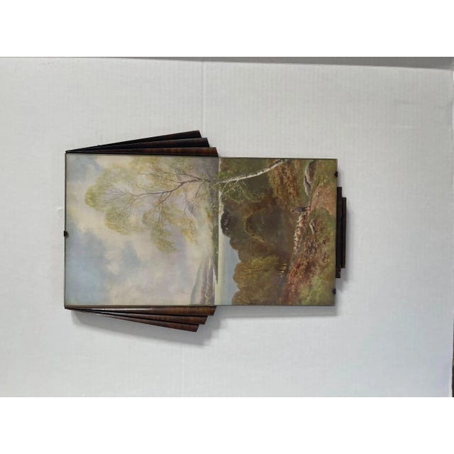 Circa 1930s Bucolic Landscape Print with Sheep in Art Deco Frame For Sale - Image 4 of 9