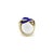 Metal Vintage 14k Gold Blue Enamel Lover's Knot Ring, Size 6 For Sale - Image 7 of 10