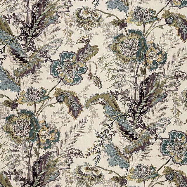 Sample- Schumacher Sandoway Vine Fabric in Seaglass For Sale