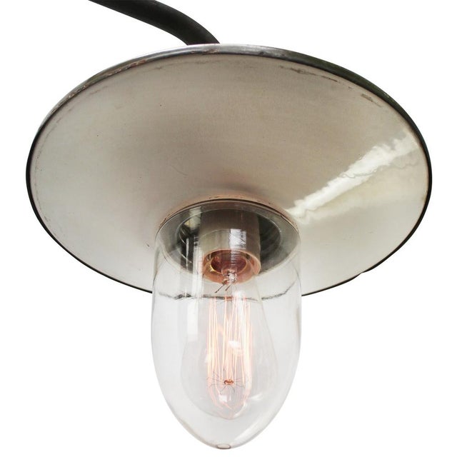 French Green Enamel Cast Iron Street Wall Light For Sale - Image 5 of 9