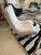 Animal Skin Creamy Leather Sheepskin & Chrome Modern Chair For Sale - Image 7 of 8
