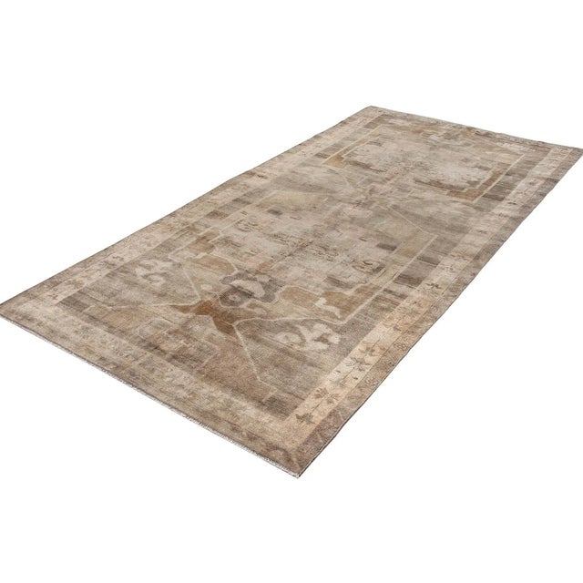 Vintage Washed Out Kars Wool Rug For Sale - Image 4 of 6