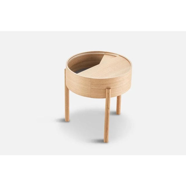 Contemporary White Oak Arc Side Table by Ditte Vad and Julie Bertrup For Sale - Image 3 of 8