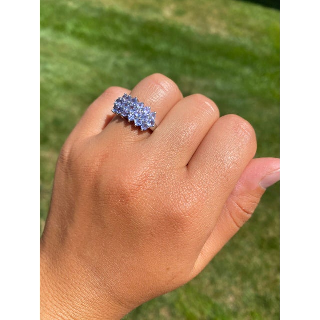 Metal The Pointe Drive: Tanzanite Three Row Band For Sale - Image 7 of 7