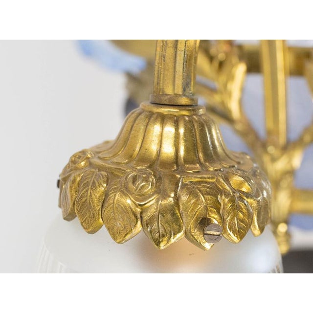 French Art Deco Glass Chandelier, 1920s For Sale - Image 14 of 16