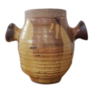 Early 21st Century Russell Collins Art Pottery Contemporary Stoneware Double Handled Vase, British