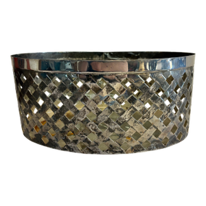 Vintage International Silver Pierced Silverplate Oval Basket