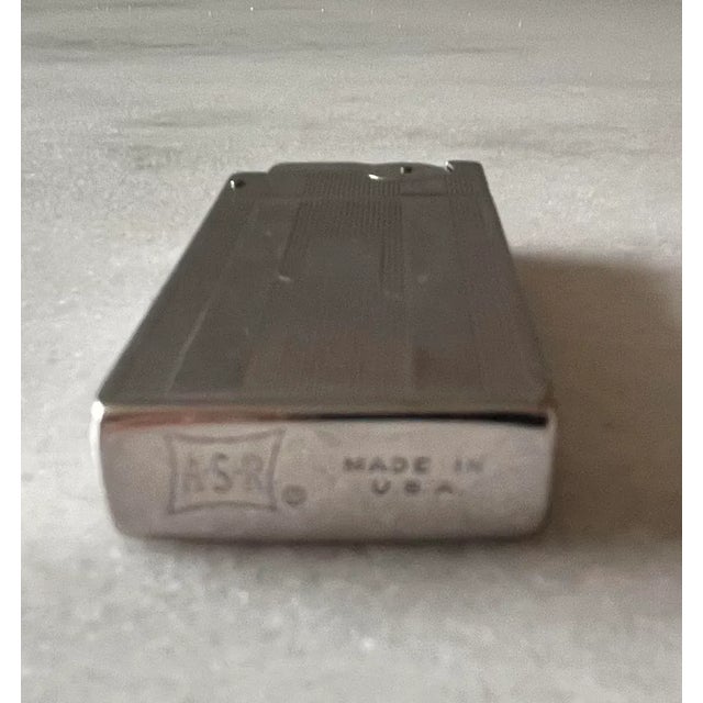 Vintage Mid Century a.s.r Ascot Chrome Pocket Lighter For Sale - Image 11 of 13