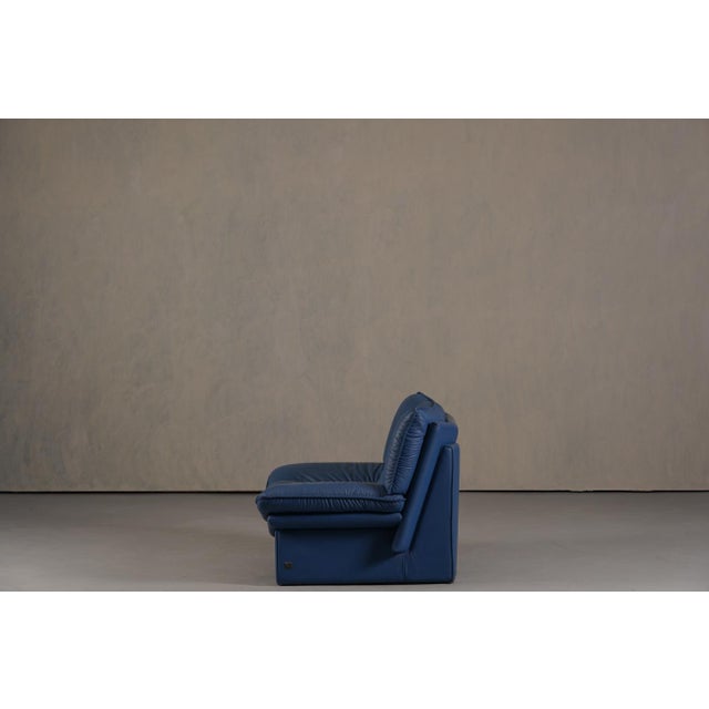 Animal Skin Postmodern Leather Sofa and Lounge Chair by Nicoletti Salotti, Italy, 1980s, Set of 2 For Sale - Image 7 of 18