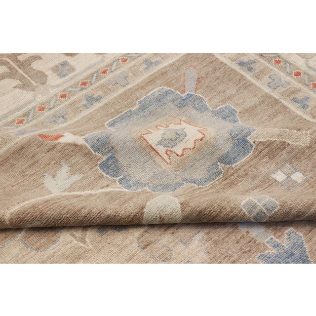 Modern Pasargad Home Melody Mocha Wool Area Rug-12' 6'' X 14' 5'' For Sale - Image 3 of 3