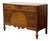 Vintage Art Deco Waterfall Dresser With Decorative Inlay and Ring Pulls For Sale