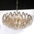 This modernist Murano chandelier features an exquisite array of hand-blown smoked glass polyhedra, suspended on an elegant...