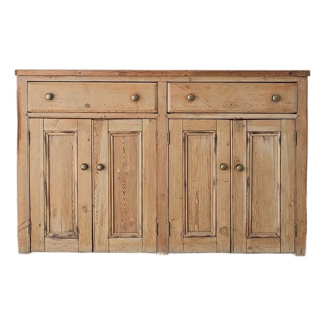 Antique English Pine Sideboard - Circa 1870 For Sale