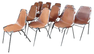 Les Arcs Chairs by Charlotte Perriand for Cassina, 1968, Set of 12