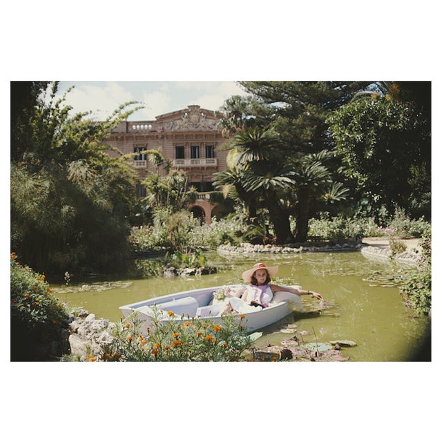 Slim Aarons, Donna Fabrizia Lanza Di Mazzarino, Estate Stamped Photographic Print For Sale