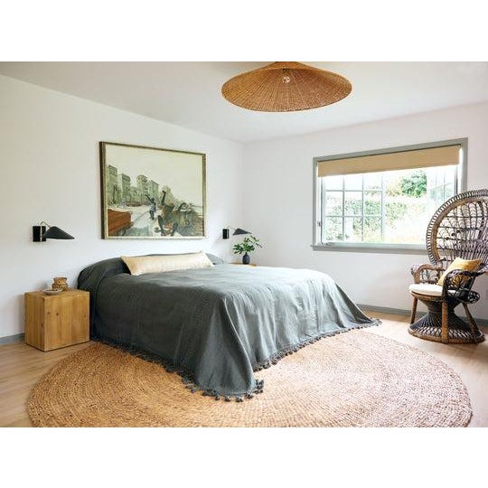 Rush House for Chairish Monterey Water Hyacinth Round Rug - 7' For Sale - Image 4 of 6