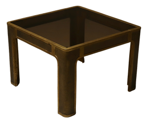 Brutalist Cast Bronze Side Table by Peter Van Heeck, 1970s