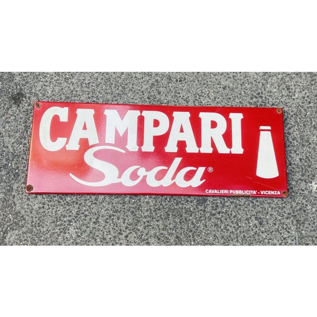 Campari Sign in Enameled Metal For Sale - Image 5 of 8