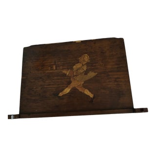 Antique Inlaid Wood Board For Sale
