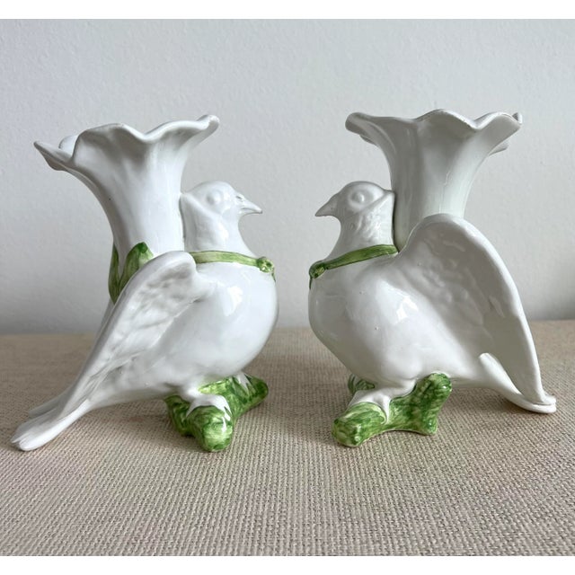 Vintage Blanc De Chine Bird Vases - a Pair For Sale - Image 4 of 12