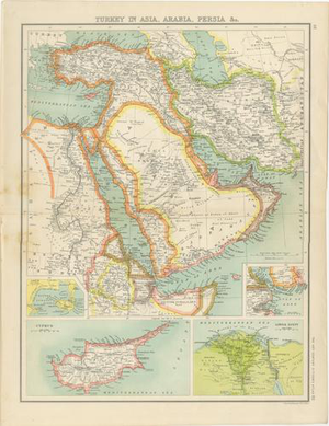 Turkey with Cyprus and Egypt Insets, 1902